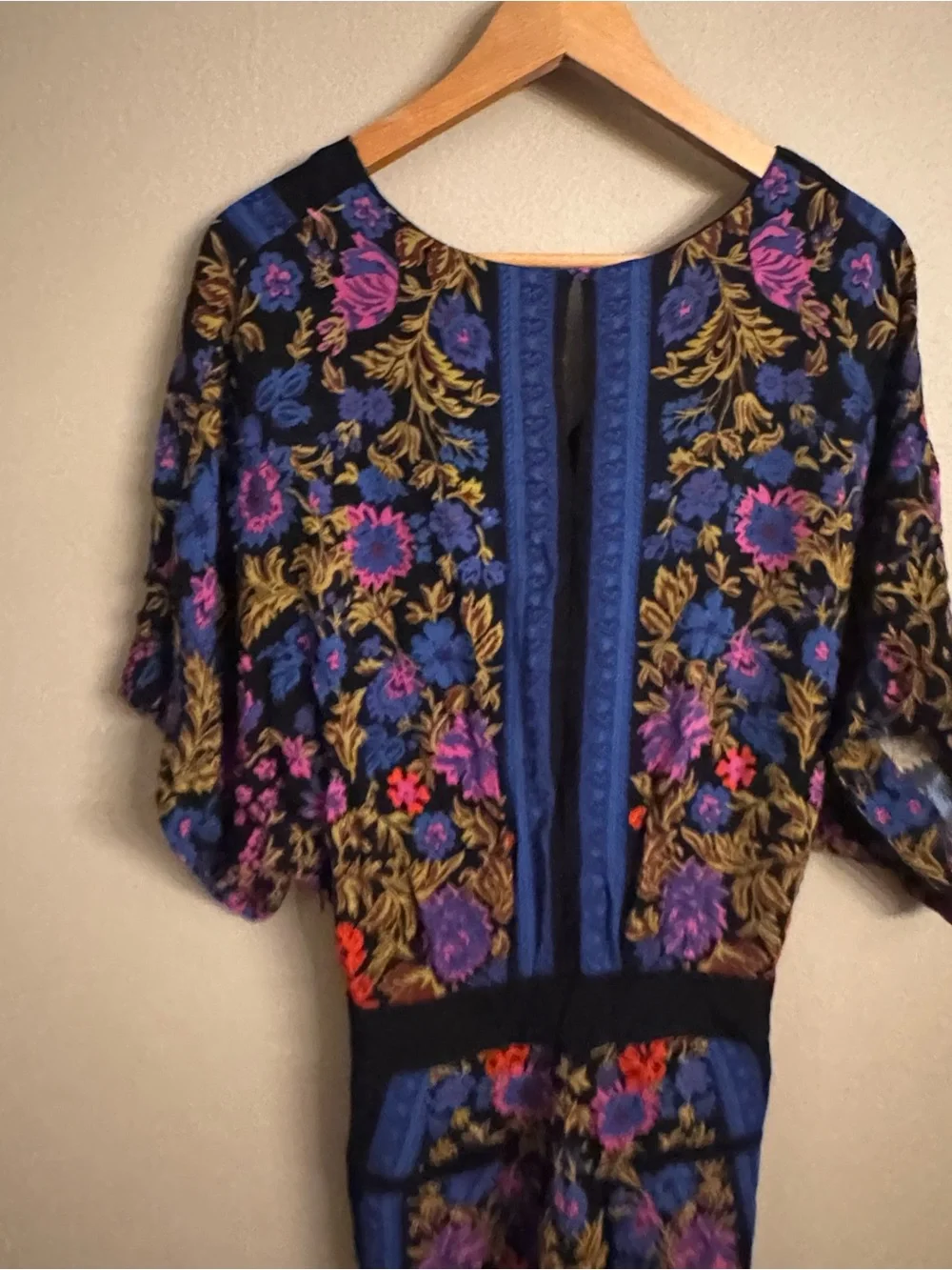 ANTHROPOLGIE Floral Scarf Print Jumpsuit